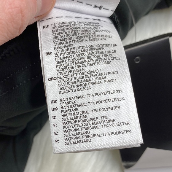 NWT Adidas Crop Leggings D2M 3 Stripe 3/4 Length - Picture 6 of 7